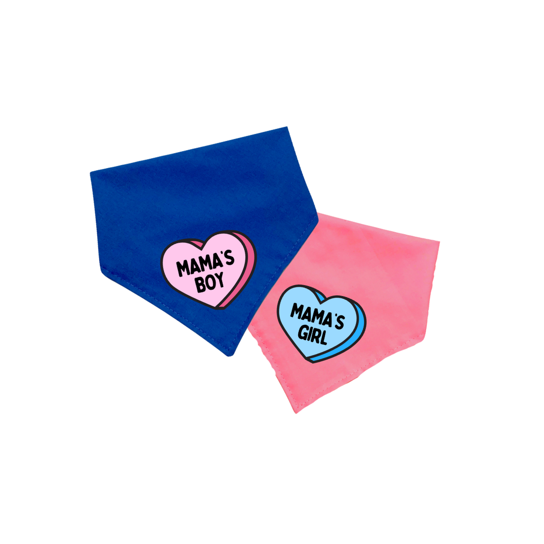 Mama's Boy/Mama's Girl Pet Bandanas for Dogs and Cats
