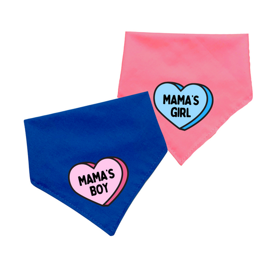 Mama's Boy/Mama's Girl Pet Bandanas for Dogs and Cats